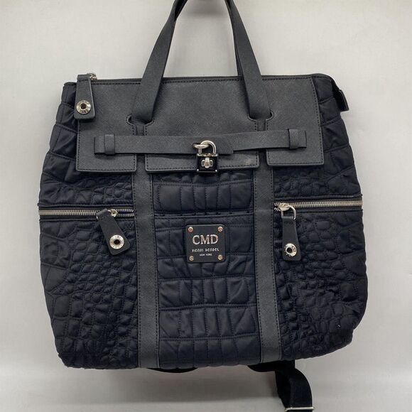 black leather jetsetter backpack Statement Laptop Bag in Tote&Carry and when worn as a backpack Henri Bendel Black Nylon Jetsetter